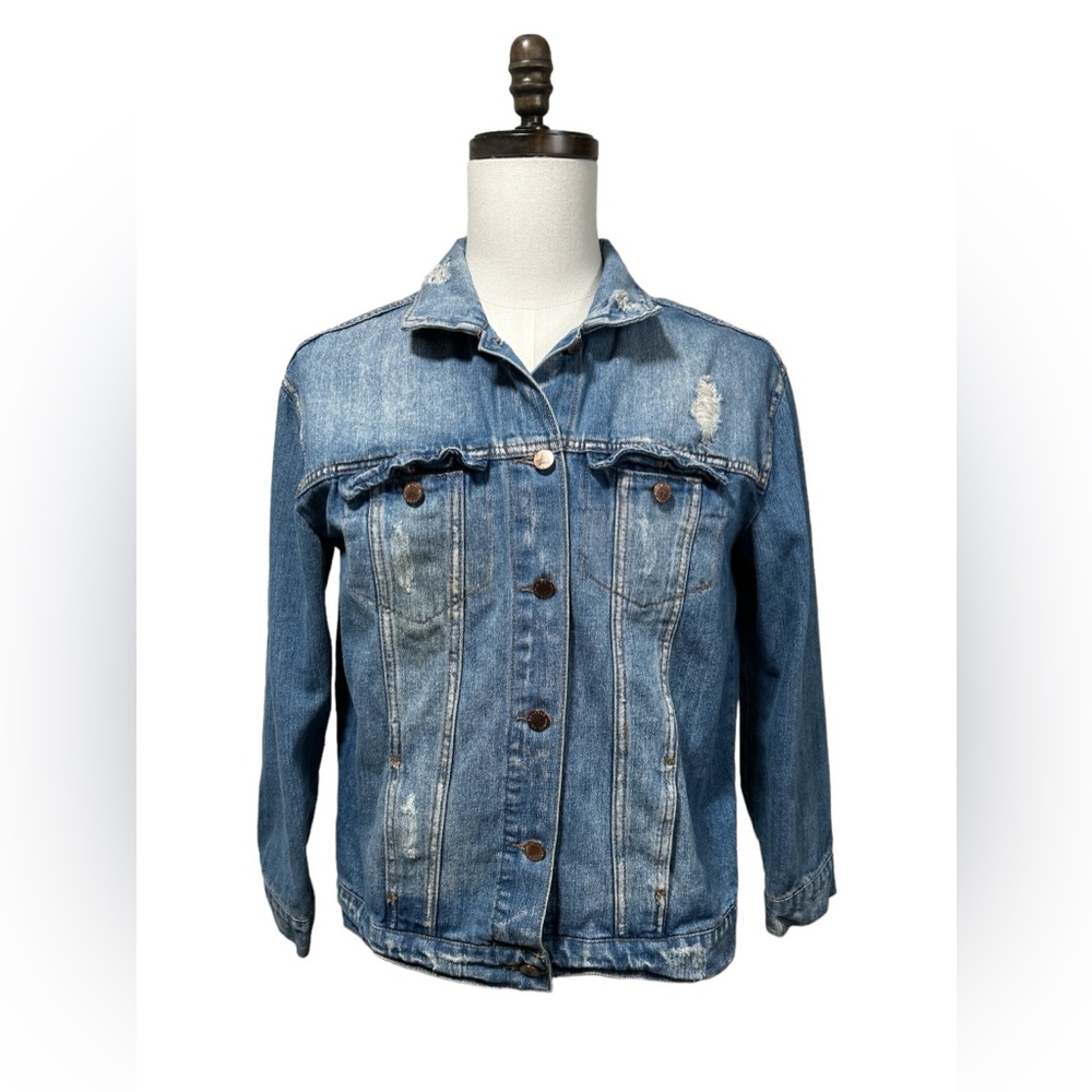 Bullhead Denim Co Jacket Men’s One Size Distressed 100% Cotton